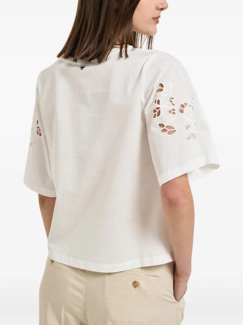 Weekend Max Mara broderie-anglaise short-sleeve cotton T-shirt - White