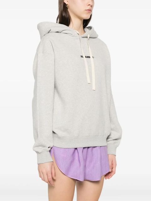 Jil Sander logo-print hoodie - Grey