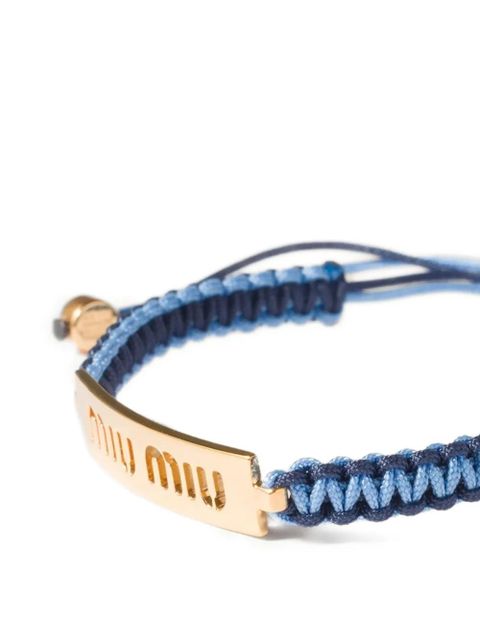 Miu Miu cotton and metal bracelet - Gold