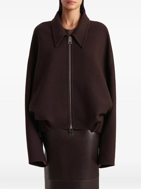 KHAITE Odin zipped-wool jacket - Brown