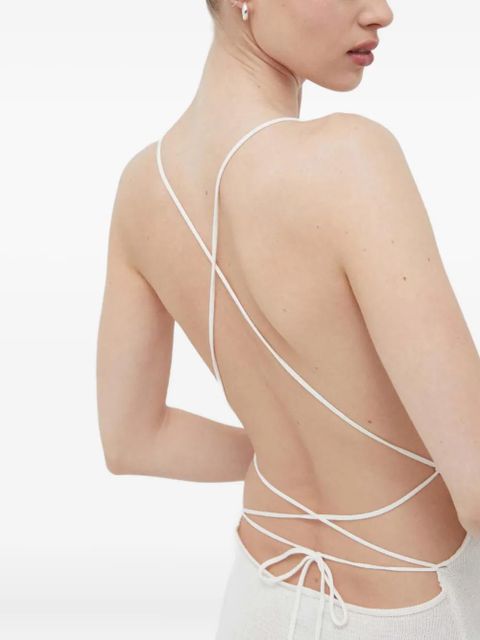 ALOHAS open-back midi dress - White