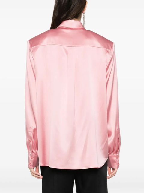 Magda Butrym long-sleeve silk shirt - Pink
