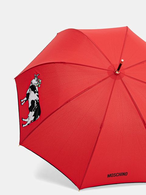 Moschino parasol kolor czerwony 9060