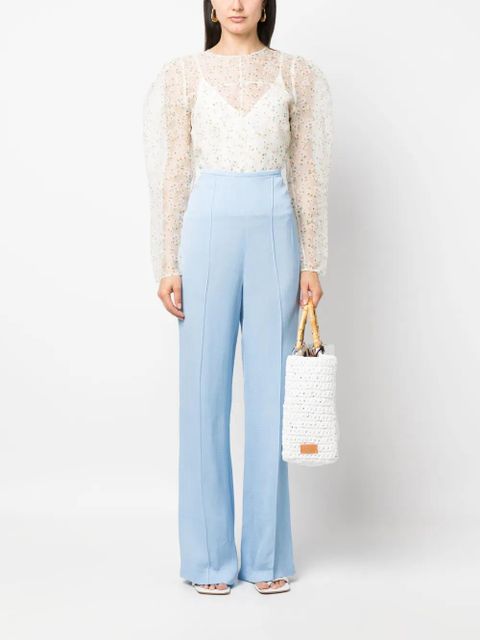 Róhe pressed-crease wide-leg trousers - Blue - zdjęcie produktu nr 2