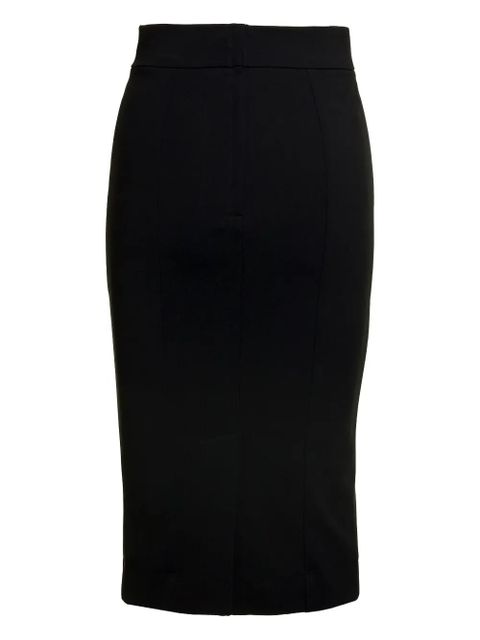 Dolce & Gabbana chevron-panel pencil midi skirt - Black - zdjęcie produktu nr 2