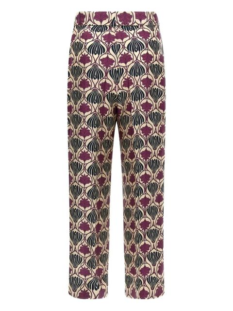 Max Mara floral-print belted trousers - Neutrals - zdjęcie produktu nr 2