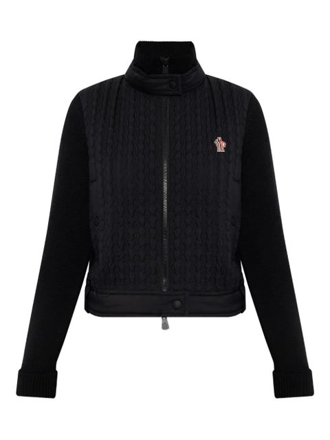 Moncler Grenoble quilted panelled cardigan - Black - zdjęcie produktu nr 1