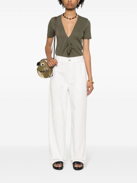 LOEWE Anagram wide-leg jeans - White
