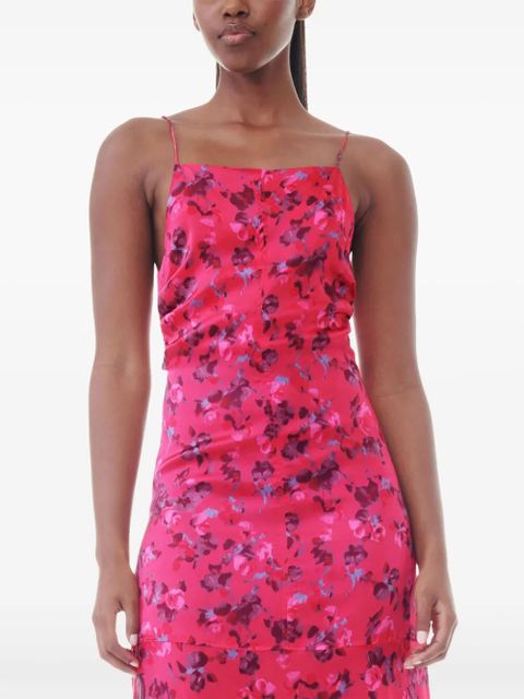 GANNI floral-print satin slip dress - Pink - zdjęcie produktu nr 2