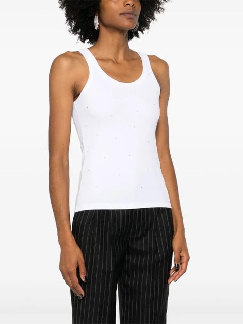 SANDRO rhinestoned tank top - White