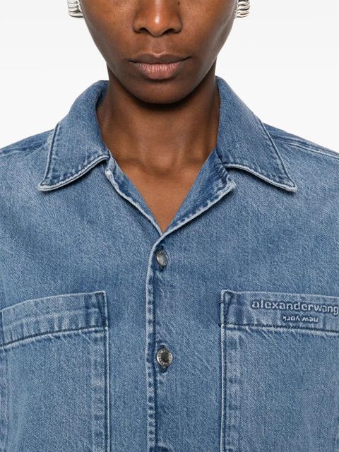 Alexander Wang buttoned pocket shirt - Blue