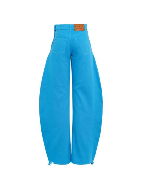 A.W.A.K.E. Mode logo-patch tapered jeans - Blue