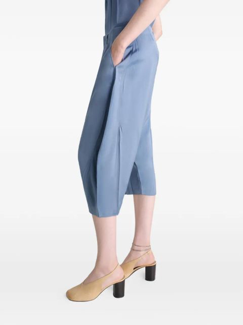 LEMAIRE pleated dropped bermuda shorts - Blue