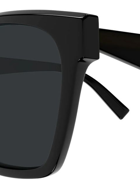 Saint Laurent Eyewear square-frame logo-detail sunglasses - Black