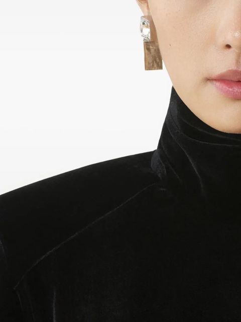 Lanvin crystal-embellished bar earrings - Silver