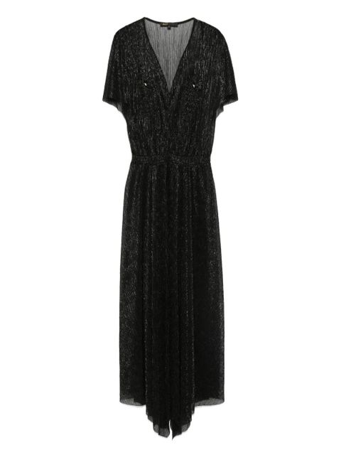 Maje metallic-effect pleated party dress - Black - zdjęcie produktu nr 1