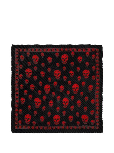 Alexander McQueen skull-print silk scarf - Black - zdjęcie produktu nr 1