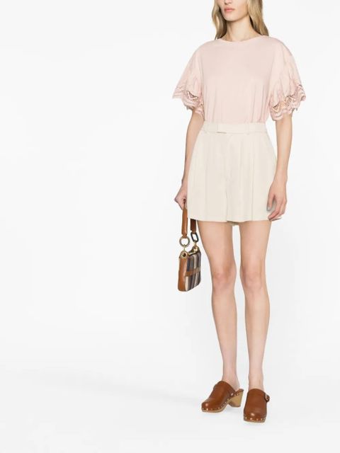 TWINSET lace-trim T-shirt - Pink - zdjęcie produktu nr 2