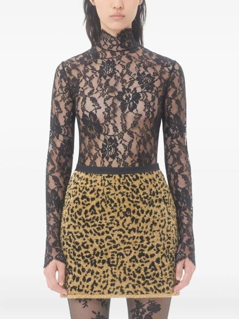 Valentino Garavani high-neck lace bodysuit - Black - zdjęcie produktu nr 2