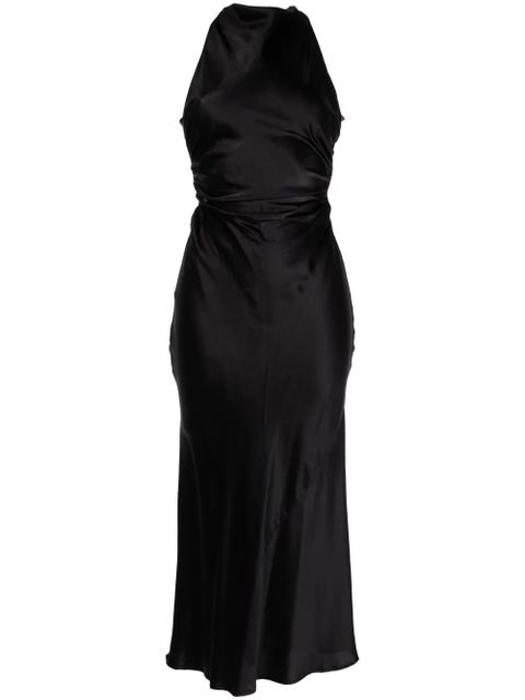 Reformation Casette silk midi dress - Black - zdjęcie produktu nr 1