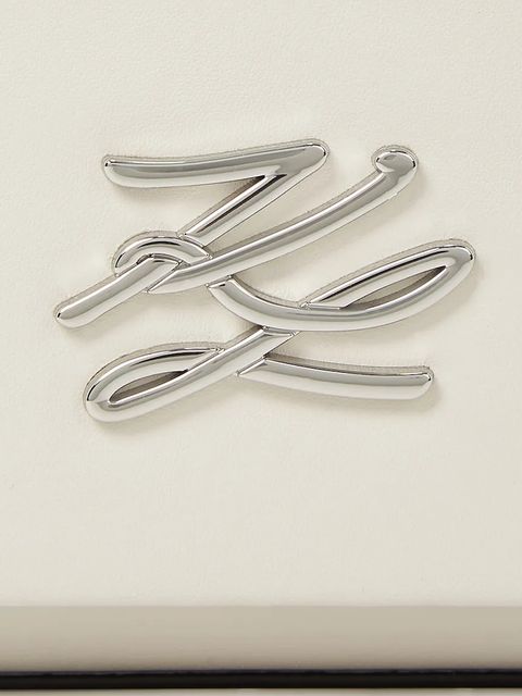 Karl Lagerfeld torebka skórzana K/AUTOGRAPH kolor beżowy A4W30084