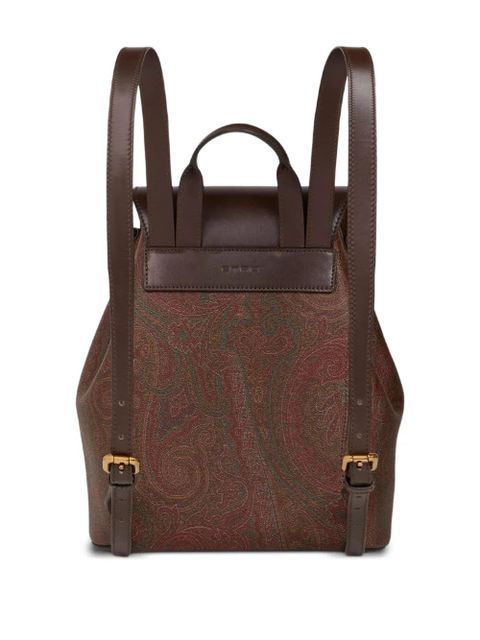 ETRO medium Arnica paisley backpack - Brown