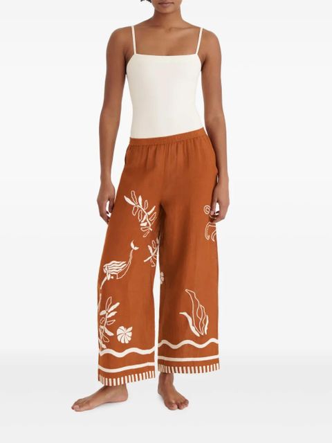 ERES Octopus patterned wide-leg trousers - Brown - zdjęcie produktu nr 2
