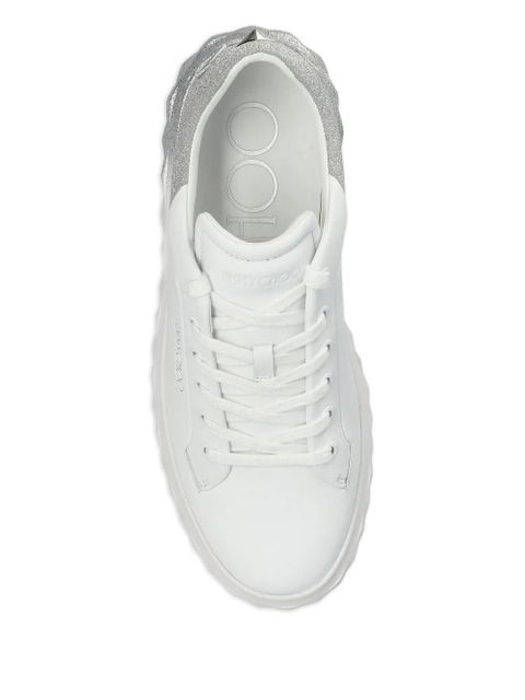 Jimmy Choo Diamond Maxi leather low-top sneakers - White