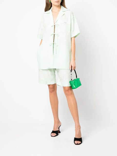Alexander Wang drawstring pyjama shorts - Green - zdjęcie produktu nr 2