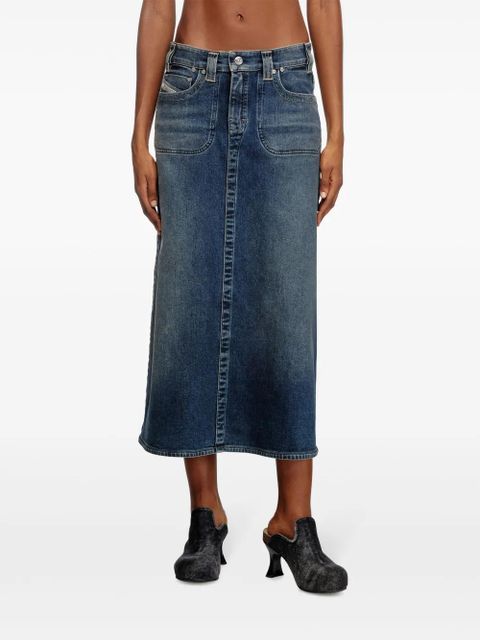 Diesel De-Pago-Mid-Re midi skirt - Blue