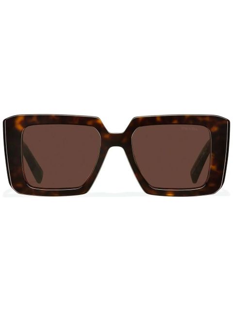 Prada Eyewear Symbole oversize-frame sunglasses - Brown - zdjęcie produktu nr 1