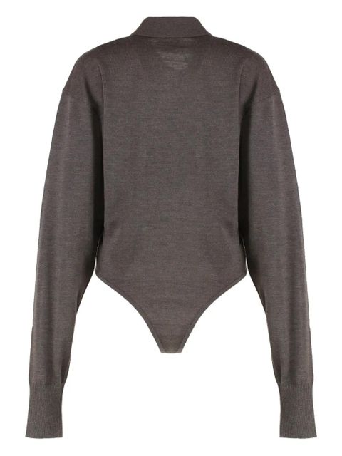 Jacquemus buttoned wool body - Brown - zdjęcie produktu nr 2