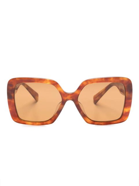 Miu Miu Eyewear tortoiseshell logo-arm sunglasses - Brown - zdjęcie produktu nr 1