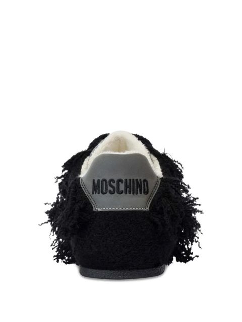 Moschino frayed-edge sneakers - Black