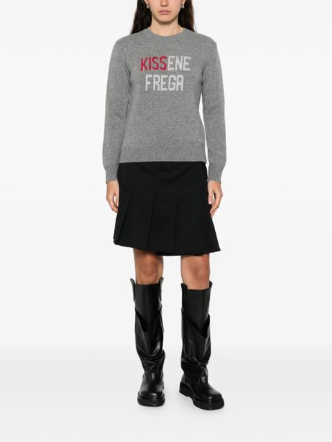 MC2 Saint Barth Kissene Frega lettering jumper - Grey