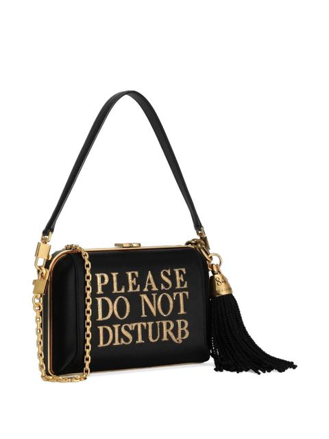 Dolce & Gabbana Dolce box satin and laminated ayers handbag - Black
