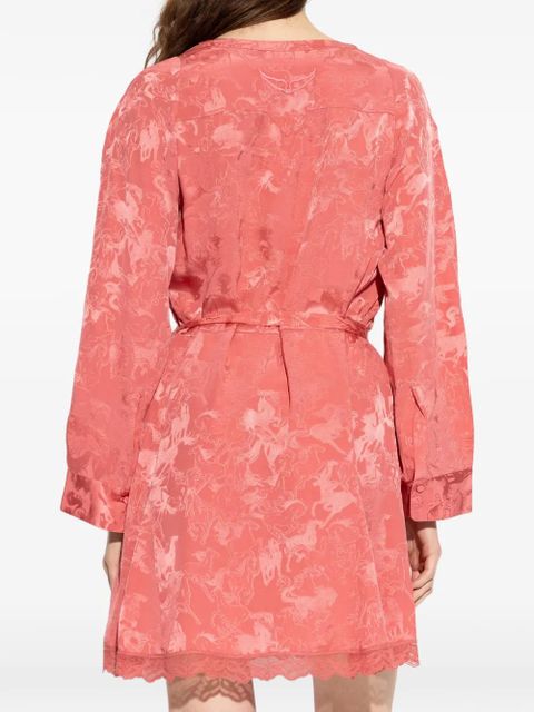 Zadig&Voltaire V-neck printed dress - Pink
