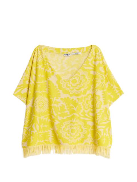 Essentiel Antwerp V-neck fringed-hem T-shirt - Yellow - zdjęcie produktu nr 1
