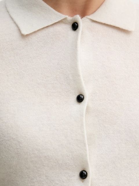 Rotate kardigan wełniany damski kolor szary lekki 1154641472