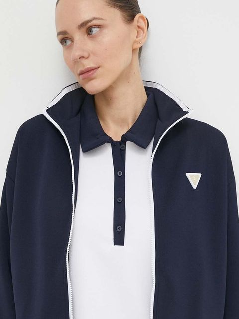 Guess bluza MYLAH damska kolor granatowy z aplikacją V4GQ02 KBFB2