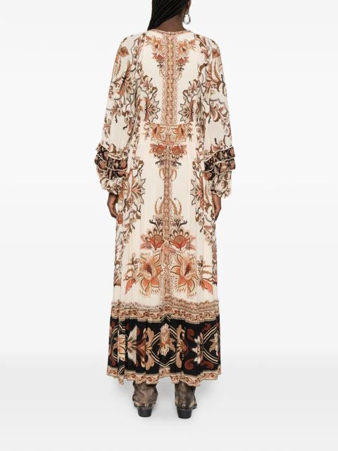 FARM Rio Majestic Garden ruffled floral-print dress - Neutrals