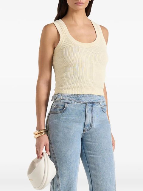 Manière De Voir Liane ribbed scoop-neck tank top - Neutrals - zdjęcie produktu nr 1