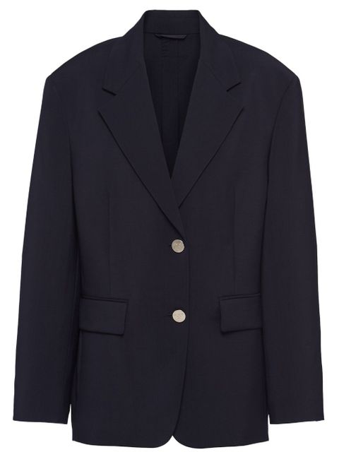 Prada single-breasted wool blazer - Blue - zdjęcie produktu nr 1