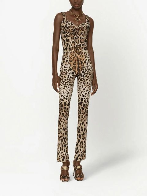 Dolce & Gabbana KIM DOLCE&GABBANA leopard-print corset top - Neutrals
