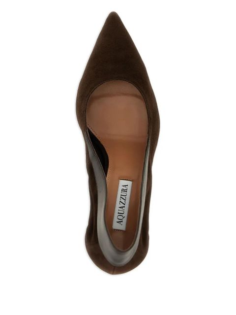 Aquazzura 85mm suede leather pumps - Brown
