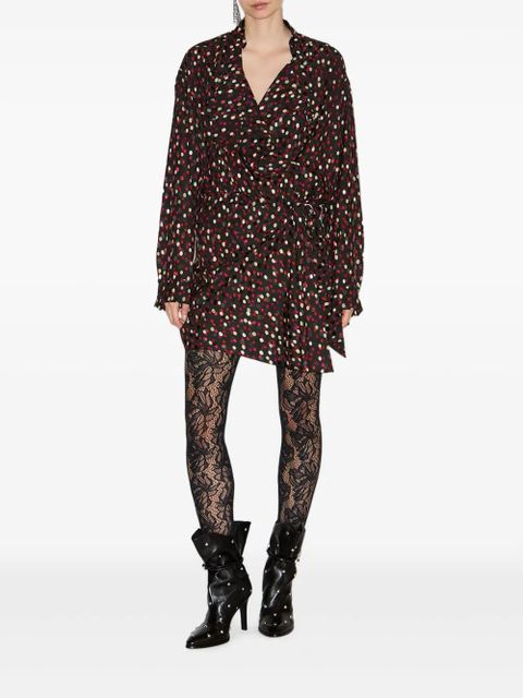 ISABEL MARANT polka-dot wrap dress - Black