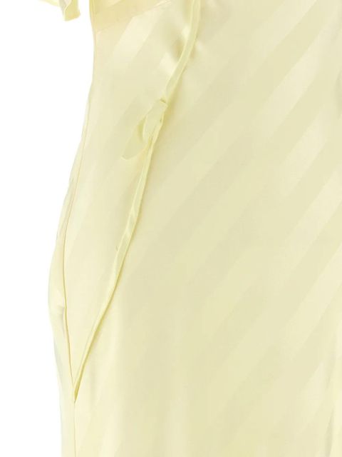 Self-Portrait striped satin maxi dress - Yellow