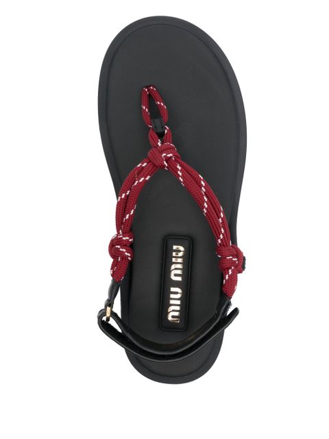 Miu Miu cord-strap sandals - Red