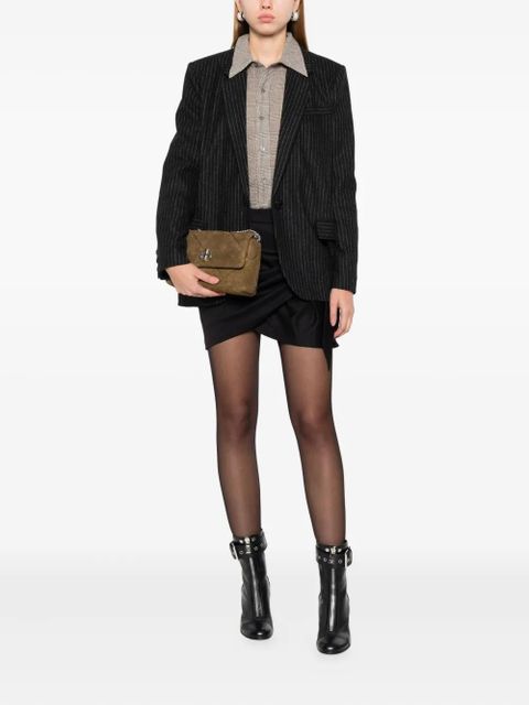ISABEL MARANT wool draped skirt - Black - zdjęcie produktu nr 2