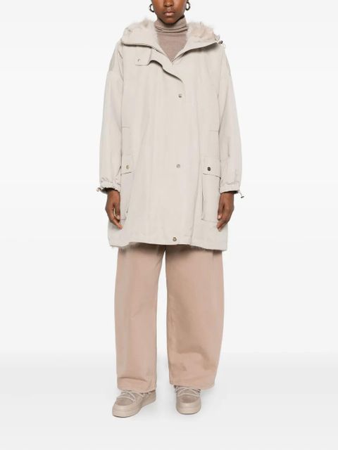 Max Mara Studio flap-pocket hooded coat - Neutrals - zdjęcie produktu nr 2